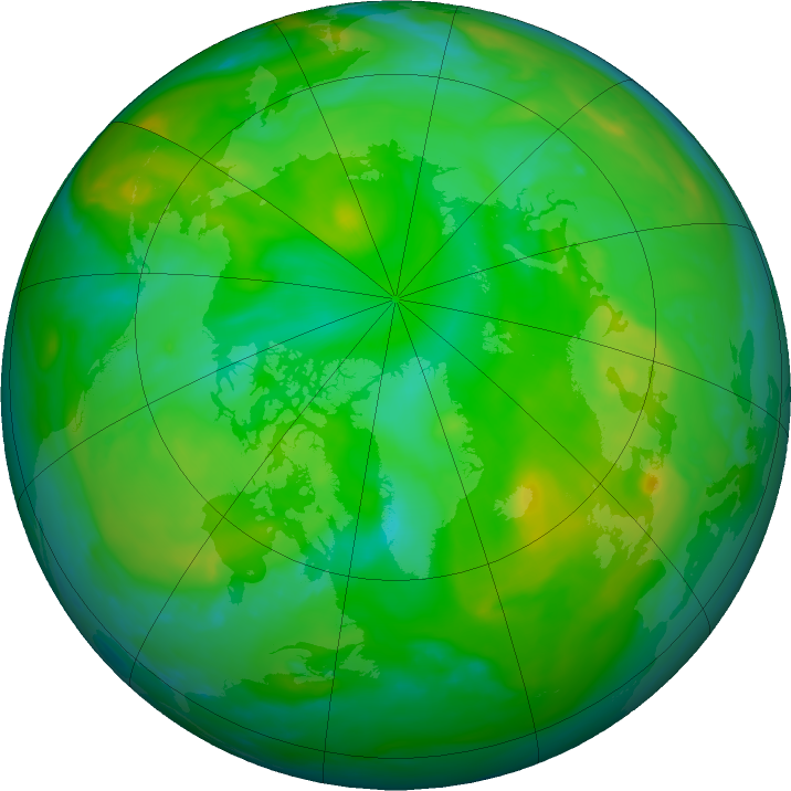 Arctic ozone map for 05 July 2023
